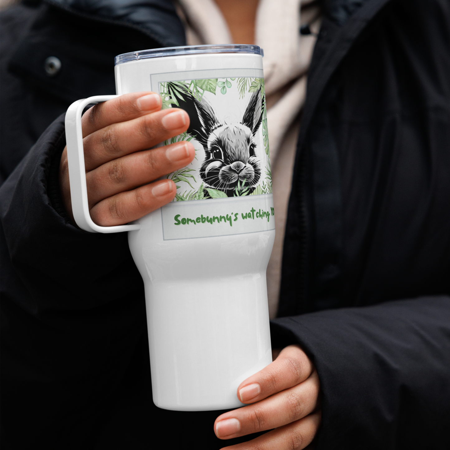 Tumbler Funny Bunny Lovers Bunniful Rabbit Coffee Travel Mug Tea Gift Chill Relaxing Animal Lover Drinkware Holiday Humor for Pet Parents