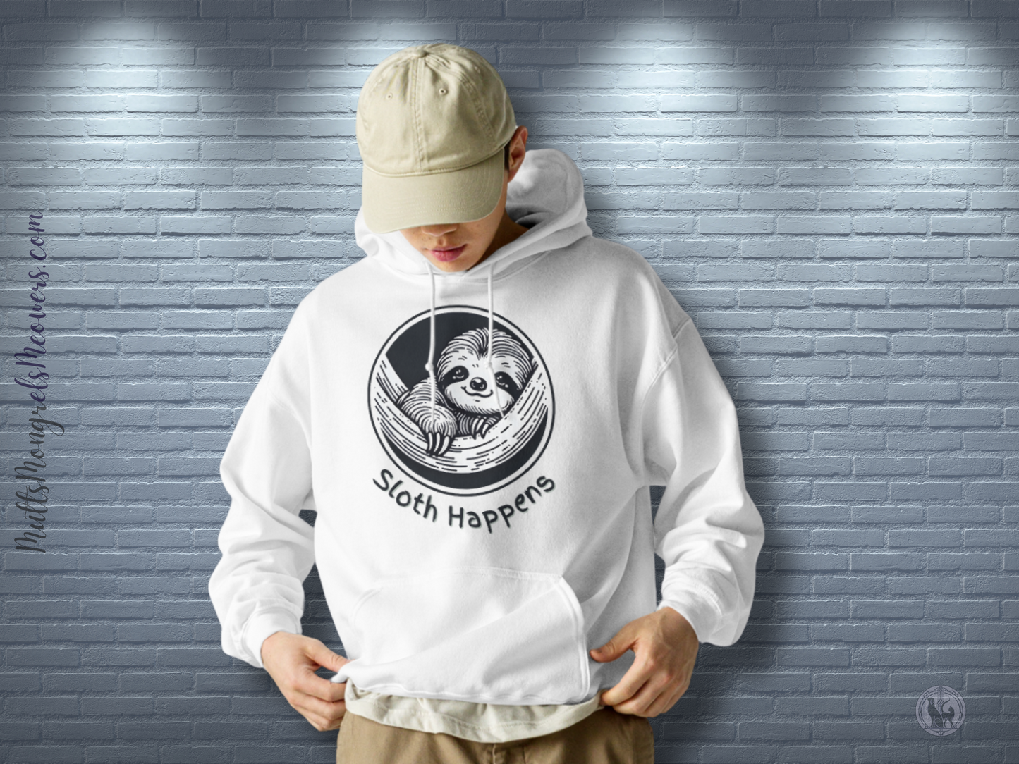 Unisex Hoodie Funny Sloth Top Art Deco Sarcastic Gift for Animal Lovers Unisex Gildan Hoodie Whimsical Humor Relaxing Lazy Vibes Loungewear