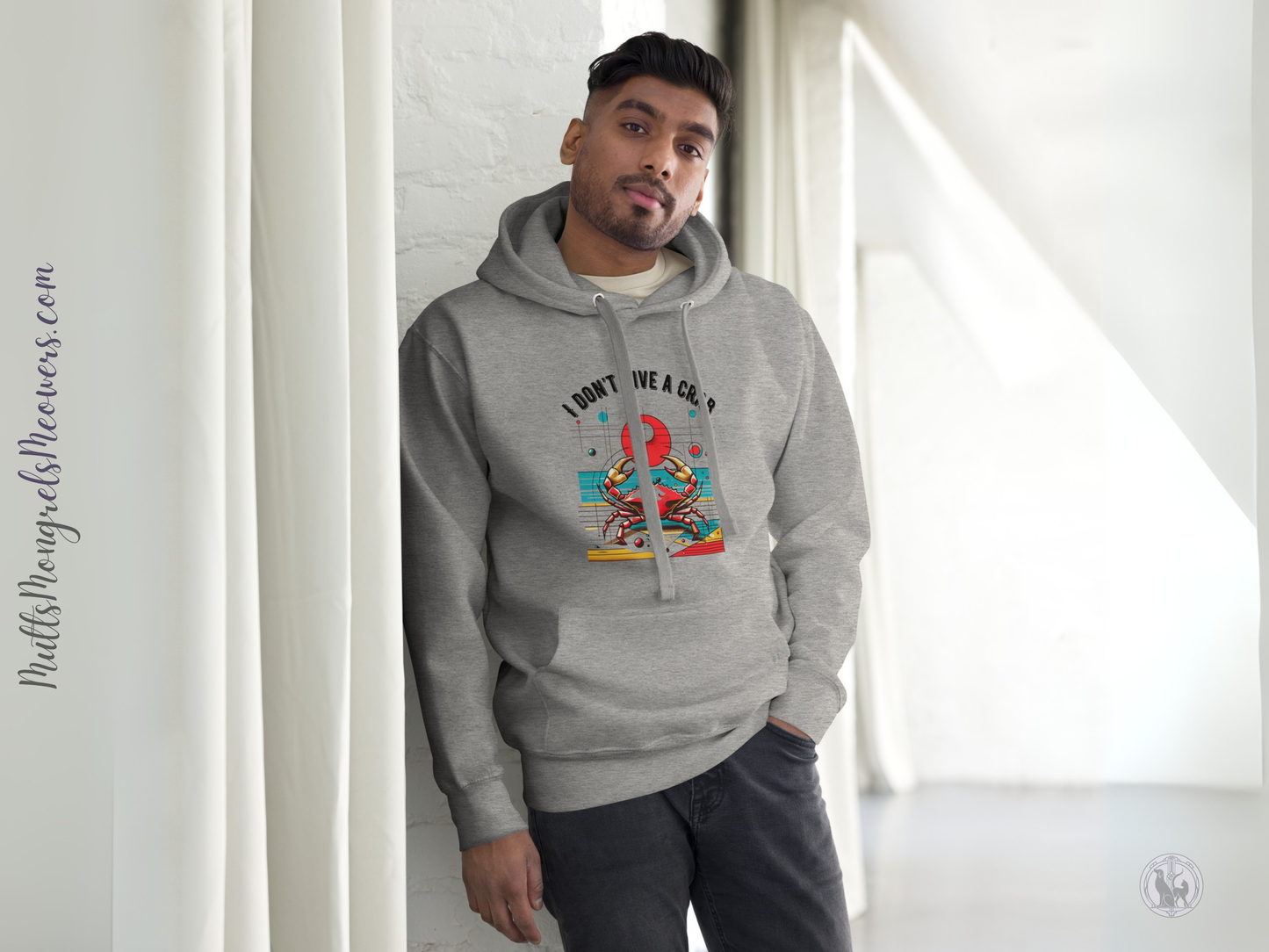 Hoodie Crabby Crab Sweatshirt Crustacean Retro Gift Unique Cosmic Unisex Pop Art Apparel Summer Astrology Cancer Star Sign Zodiac Lovers