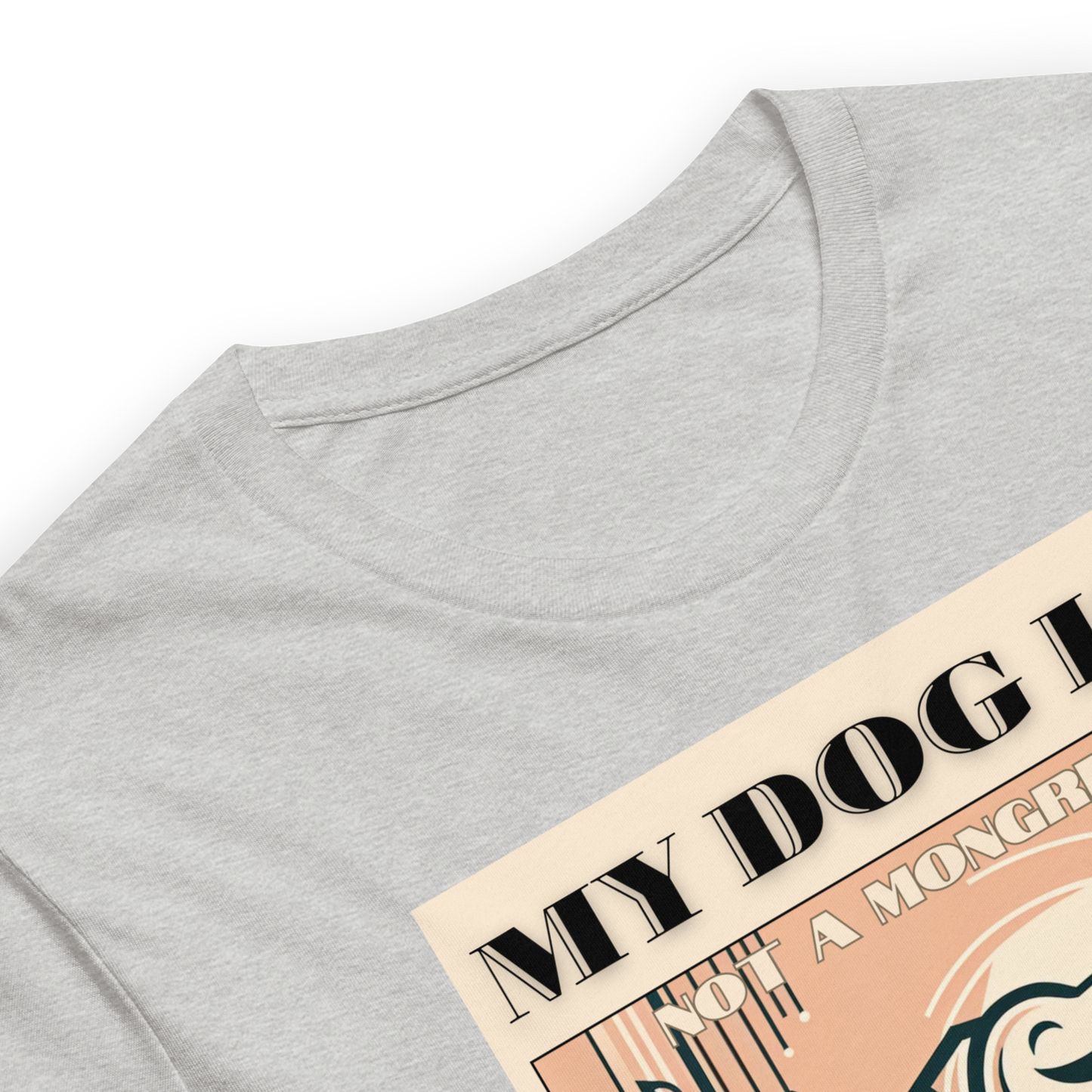 T-Shirt Dog Lover Tee Rescue Dog Apparel Mixed Breed Gift Art Deco Dog Style Unique Dog Theme Unisex Dogful Pride Shirt Mongrel Dog Mom Dad