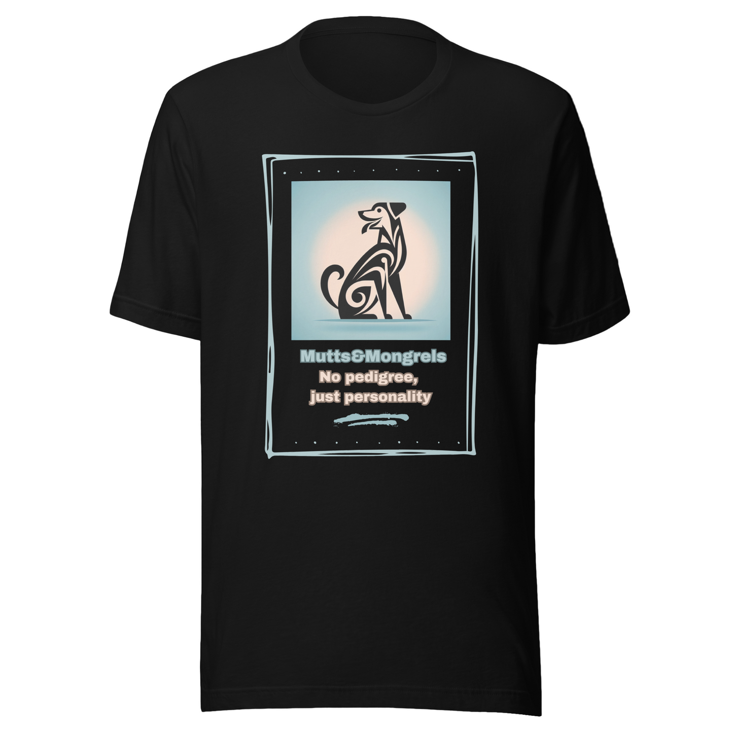 T-Shirt Funny Dog Tee Rescue Dog Shirt Mixed Breed Dogful Apparel Quirky Art Deco Style Unique Theme Unisex Graphic mongrel Mutt Dog Mom Dad