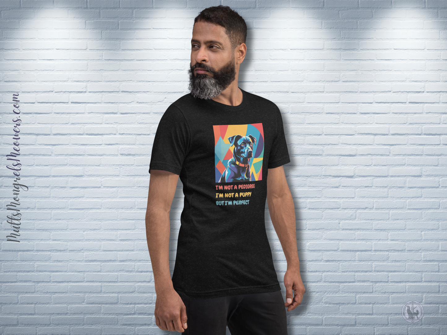 T-Shirt Mixed Breed Dog Lover Tee Rescue Dog Adoption Gift Dogful Pop Art Style Shirt Unique Mature Dog Unisex Graphic Mongrel Mutt Dog Mom