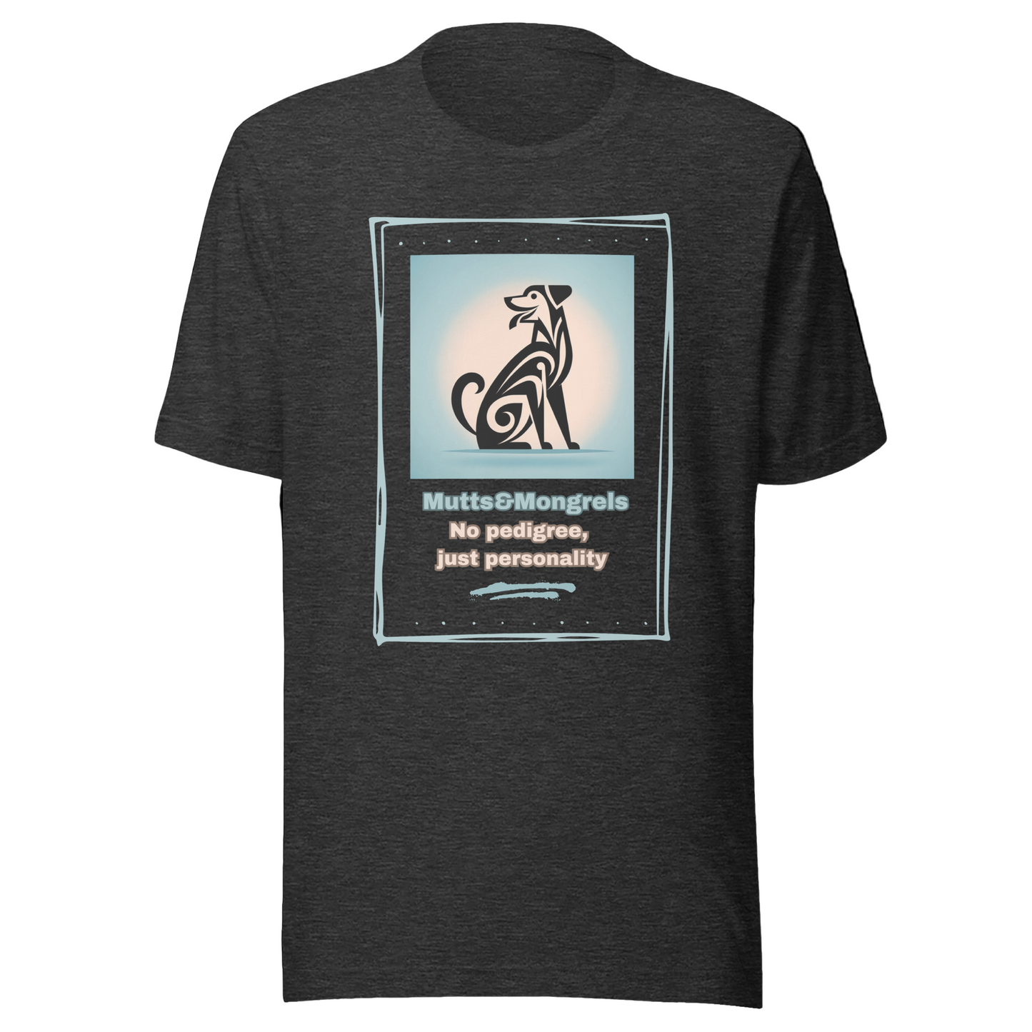 T-Shirt Funny Dog Tee Rescue Dog Shirt Mixed Breed Dogful Apparel Quirky Art Deco Style Unique Theme Unisex Graphic mongrel Mutt Dog Mom Dad
