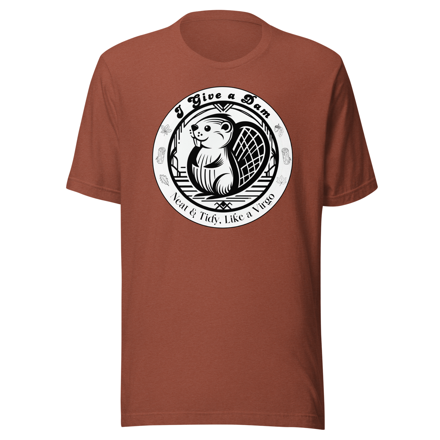 Unisex T-shirt Funny Sarcastic Art Deco Virgo Shirt Astrology Apparel Beaver Fall Gift Horoscope Tee Star Sign Top for Animal Lovers Zodiac