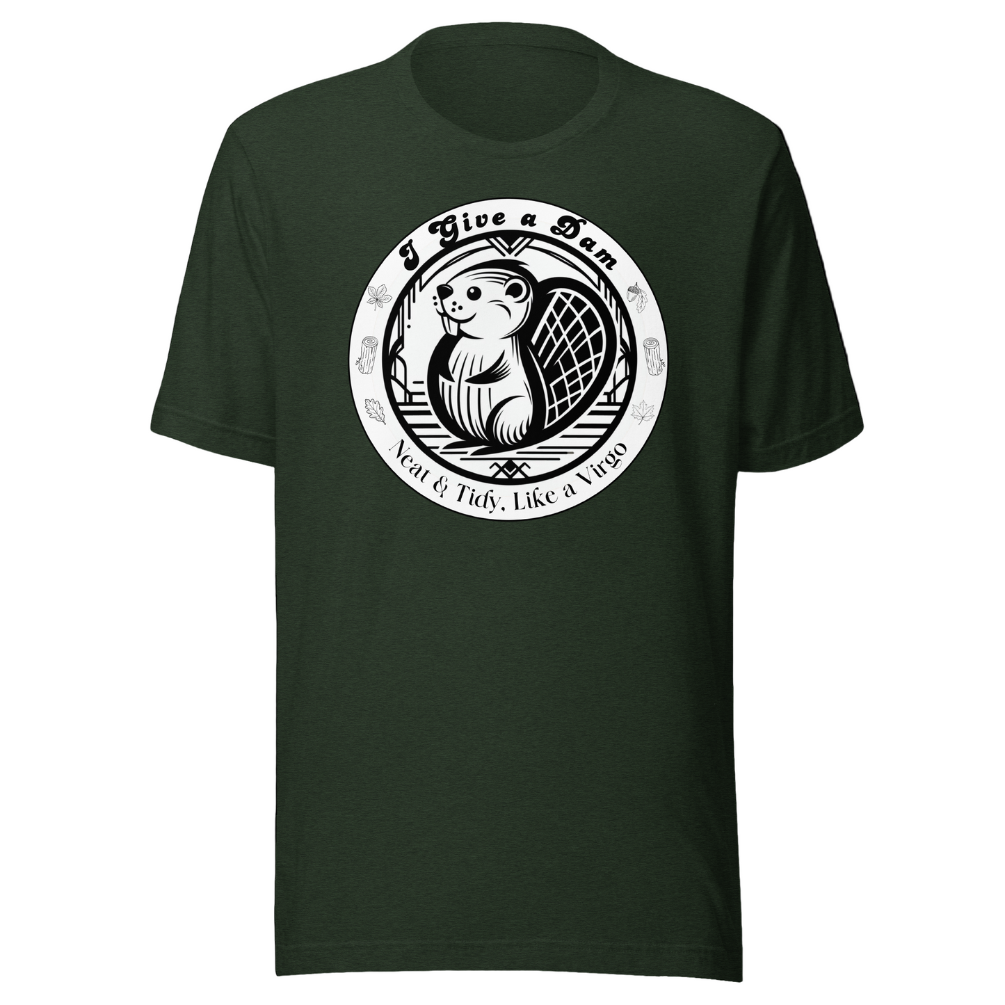 Unisex T-shirt Funny Sarcastic Art Deco Virgo Shirt Astrology Apparel Beaver Fall Gift Horoscope Tee Star Sign Top for Animal Lovers Zodiac