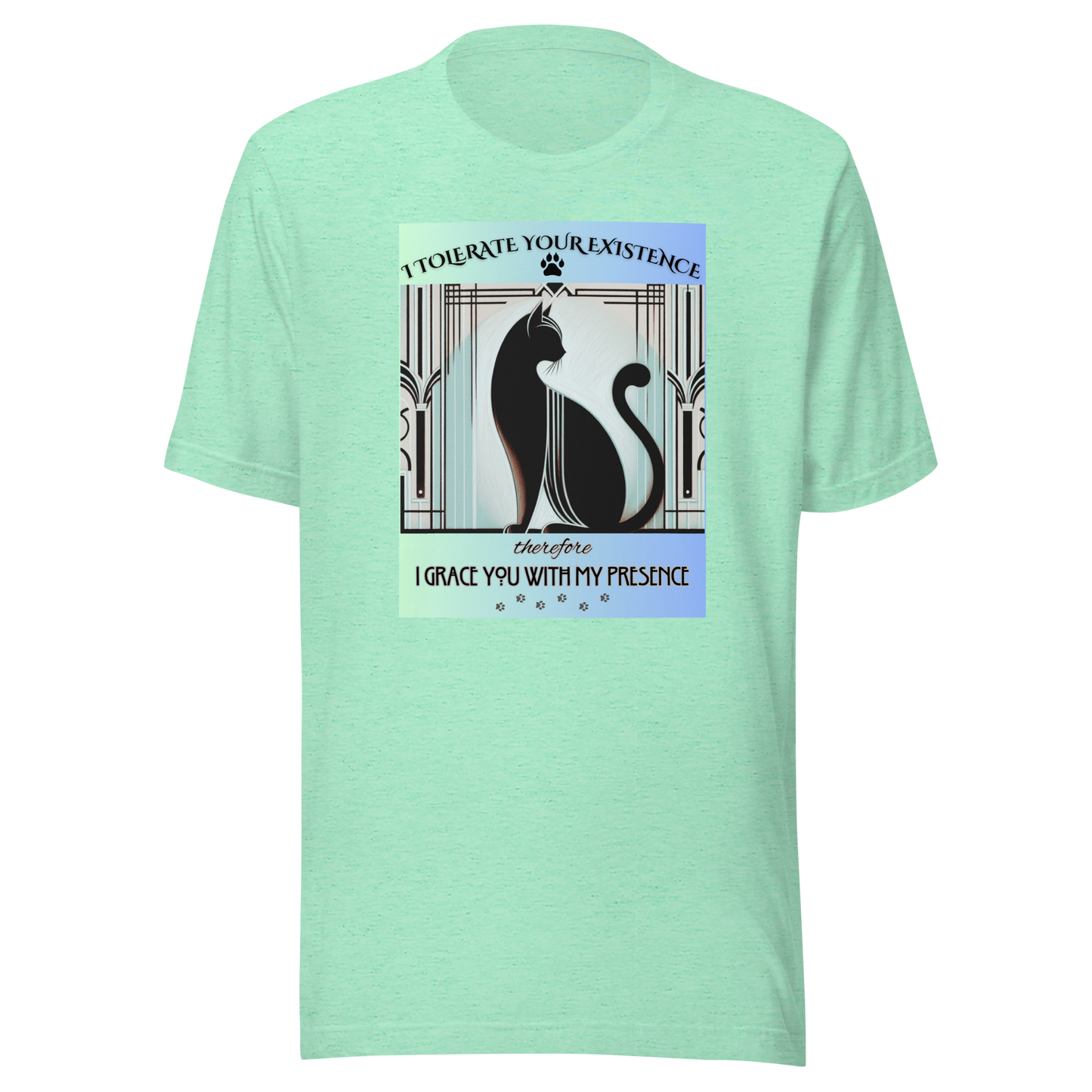 T-Shirt Funny Art Deco Shirt Sarcastic Gift Unisex Fit Unique Cat Whimsical Feline Tee Catful Kitty Humor Apparel Recue Cat Mom Cat Dad