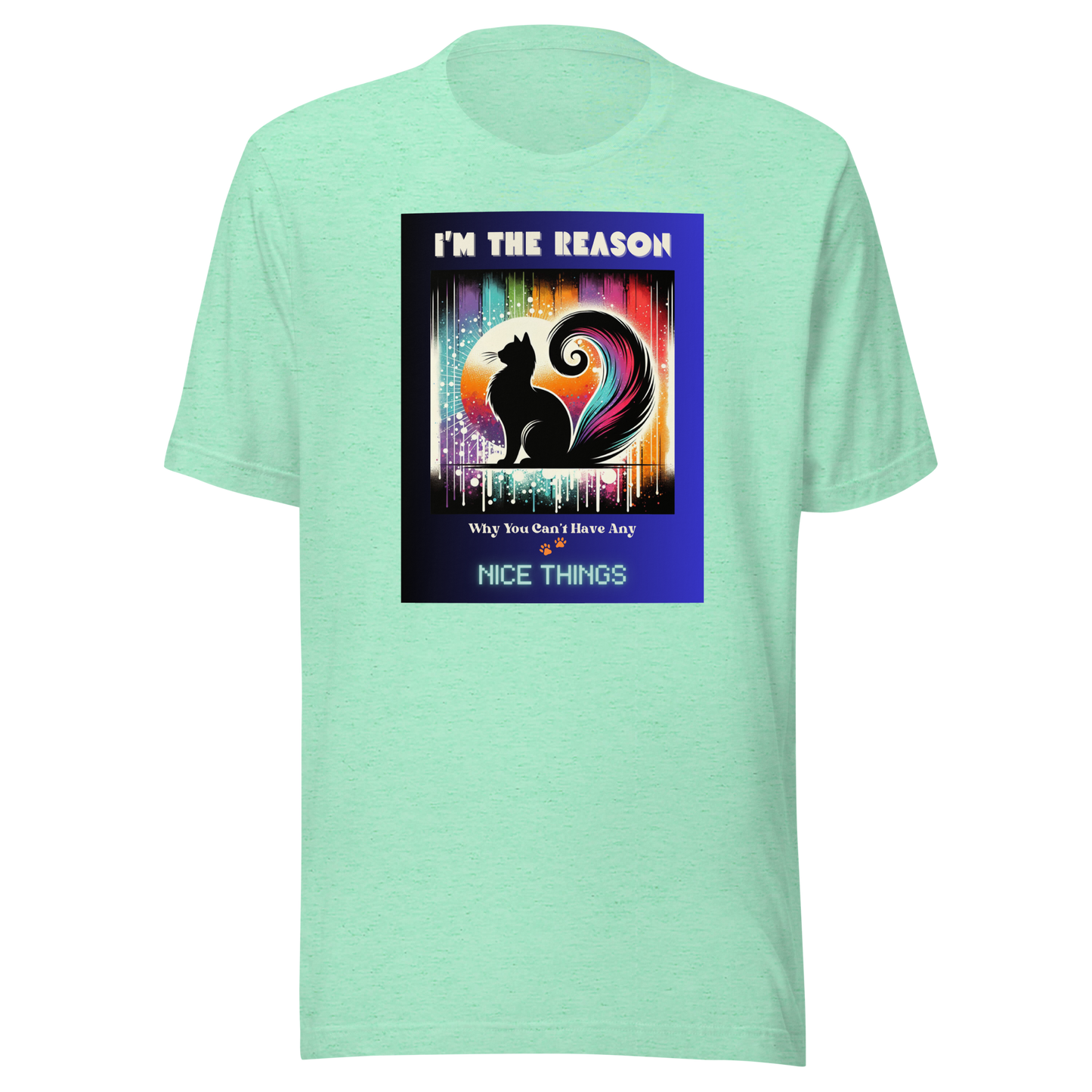 T-Shirt Funny Art Deco Cat Tee Sarcastic Kitty Shirt Cat Lover Gift Unique Catful Unisex Vintage Feline Humor Graphic Fit Rescue Cat Mom Dad