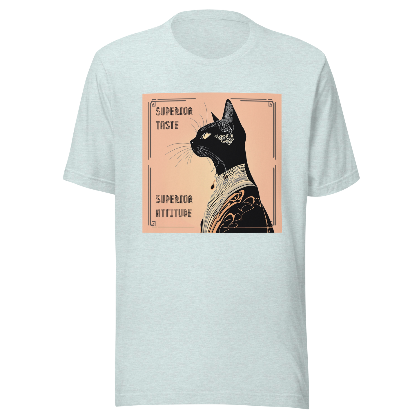 T-Shirt Funny Cat Shirt Sarcastic Art Deco Tee Feline Humor Catful Gift Retro Style Unique Cat Theme Unisex Rescue Kitty Sassy Pet Parent