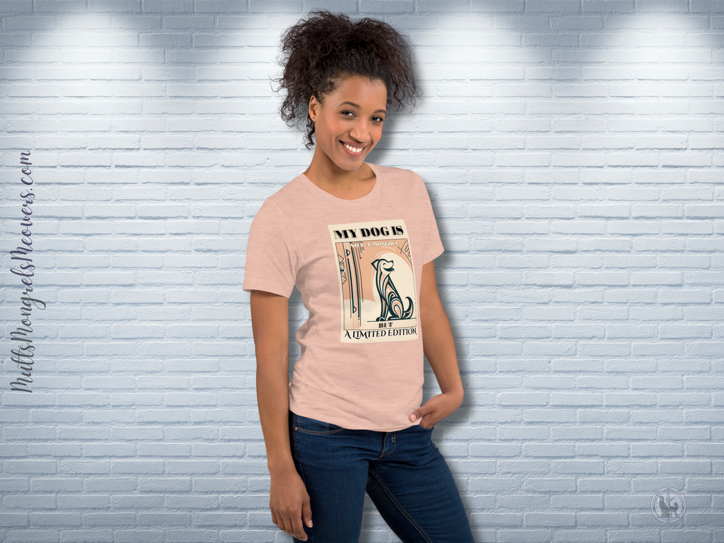 T-Shirt Dog Lover Tee Rescue Dog Apparel Mixed Breed Gift Art Deco Dog Style Unique Dog Theme Unisex Dogful Pride Shirt Mongrel Dog Mom Dad