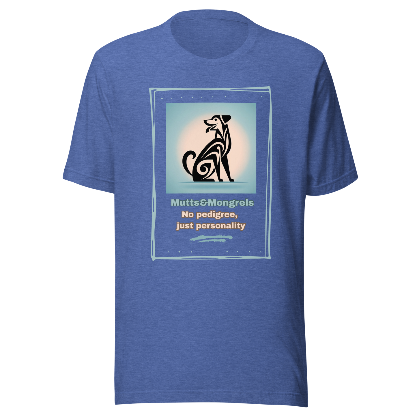 T-Shirt Funny Dog Tee Rescue Dog Shirt Mixed Breed Dogful Apparel Quirky Art Deco Style Unique Theme Unisex Graphic mongrel Mutt Dog Mom Dad