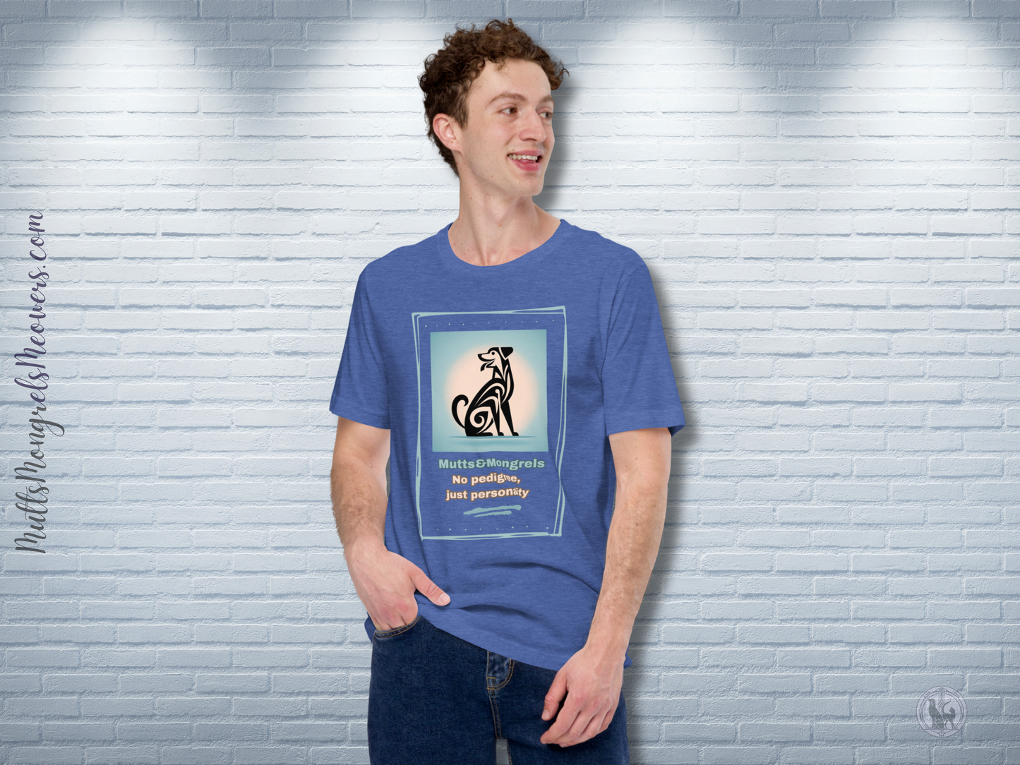 T-Shirt Funny Dog Tee Rescue Dog Shirt Mixed Breed Dogful Apparel Quirky Art Deco Style Unique Theme Unisex Graphic mongrel Mutt Dog Mom Dad