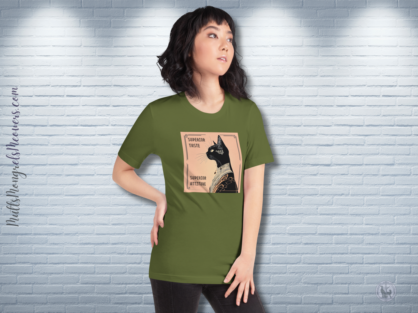 T-Shirt Funny Cat Shirt Sarcastic Art Deco Tee Feline Humor Catful Gift Retro Style Unique Cat Theme Unisex Rescue Kitty Sassy Pet Parent