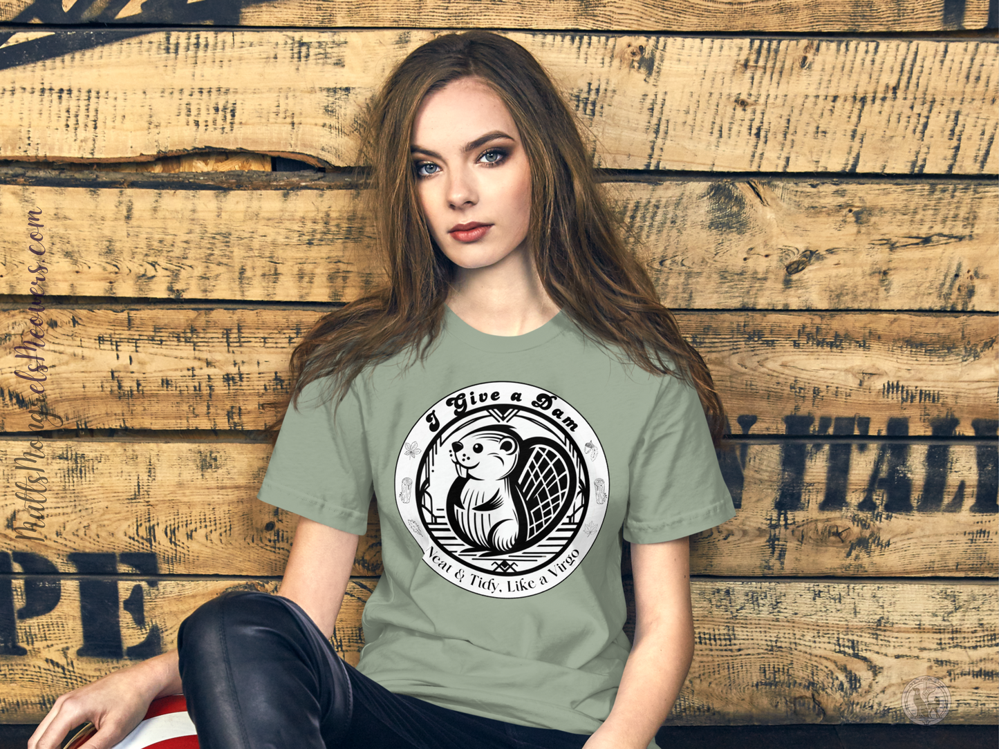 Unisex T-shirt Funny Sarcastic Art Deco Virgo Shirt Astrology Apparel Beaver Fall Gift Horoscope Tee Star Sign Top for Animal Lovers Zodiac