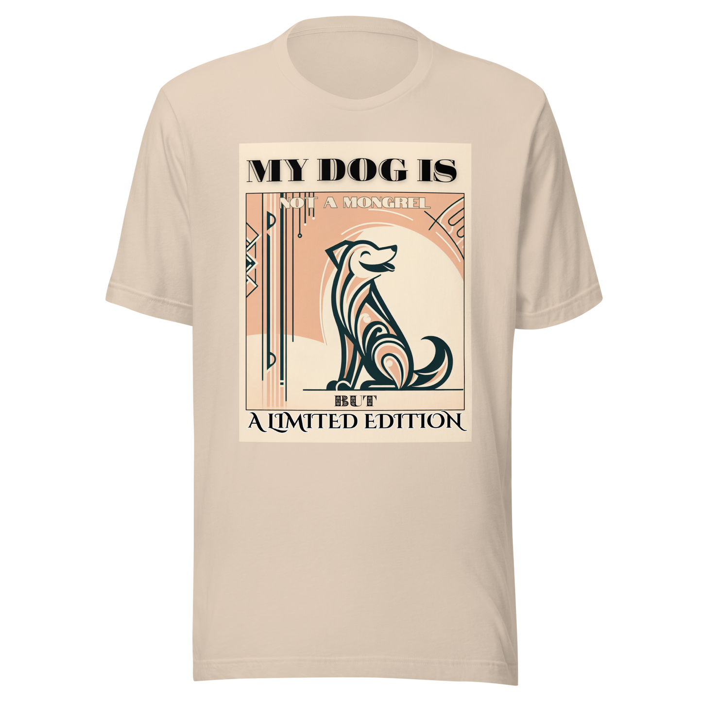 T-Shirt Dog Lover Tee Rescue Dog Apparel Mixed Breed Gift Art Deco Dog Style Unique Dog Theme Unisex Dogful Pride Shirt Mongrel Dog Mom Dad