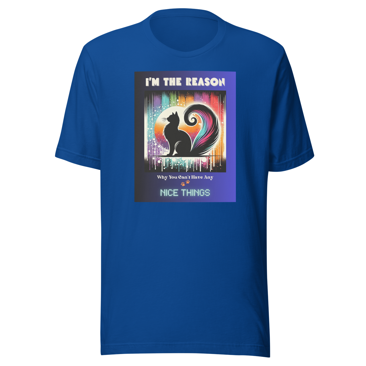 T-Shirt Funny Art Deco Cat Tee Sarcastic Kitty Shirt Cat Lover Gift Unique Catful Unisex Vintage Feline Humor Graphic Fit Rescue Cat Mom Dad