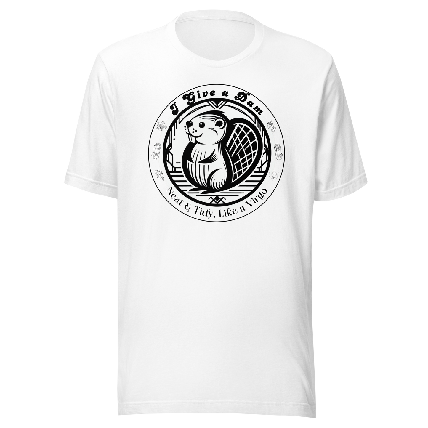 Unisex T-shirt Funny Sarcastic Art Deco Virgo Shirt Astrology Apparel Beaver Fall Gift Horoscope Tee Star Sign Top for Animal Lovers Zodiac