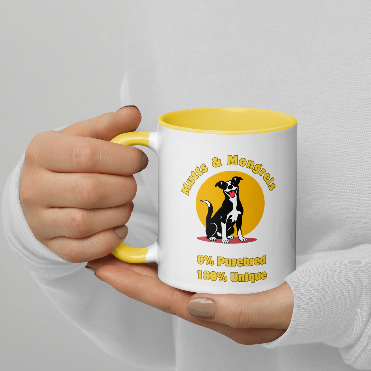 Mug Retro Mixed Breed Rescue Dog Dogful Mongrel Original Art Cup Dog Themed 11oz Perfect Gift For Dog Lovers Funny Pet Lover Gift Idea