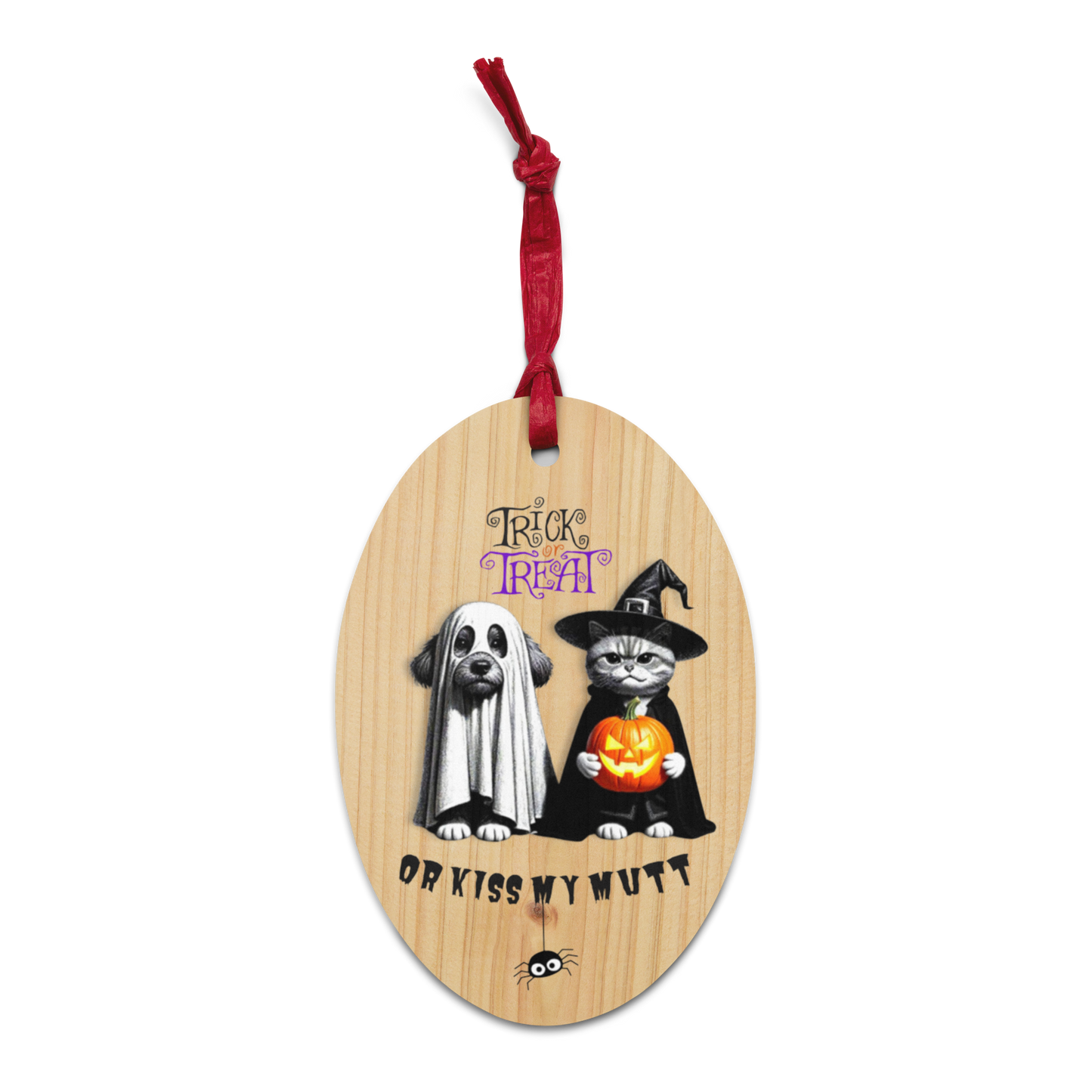 Funny Cat and Dog Ornament with Magnet - Sarcastic Halloween Gift for Pet Parents