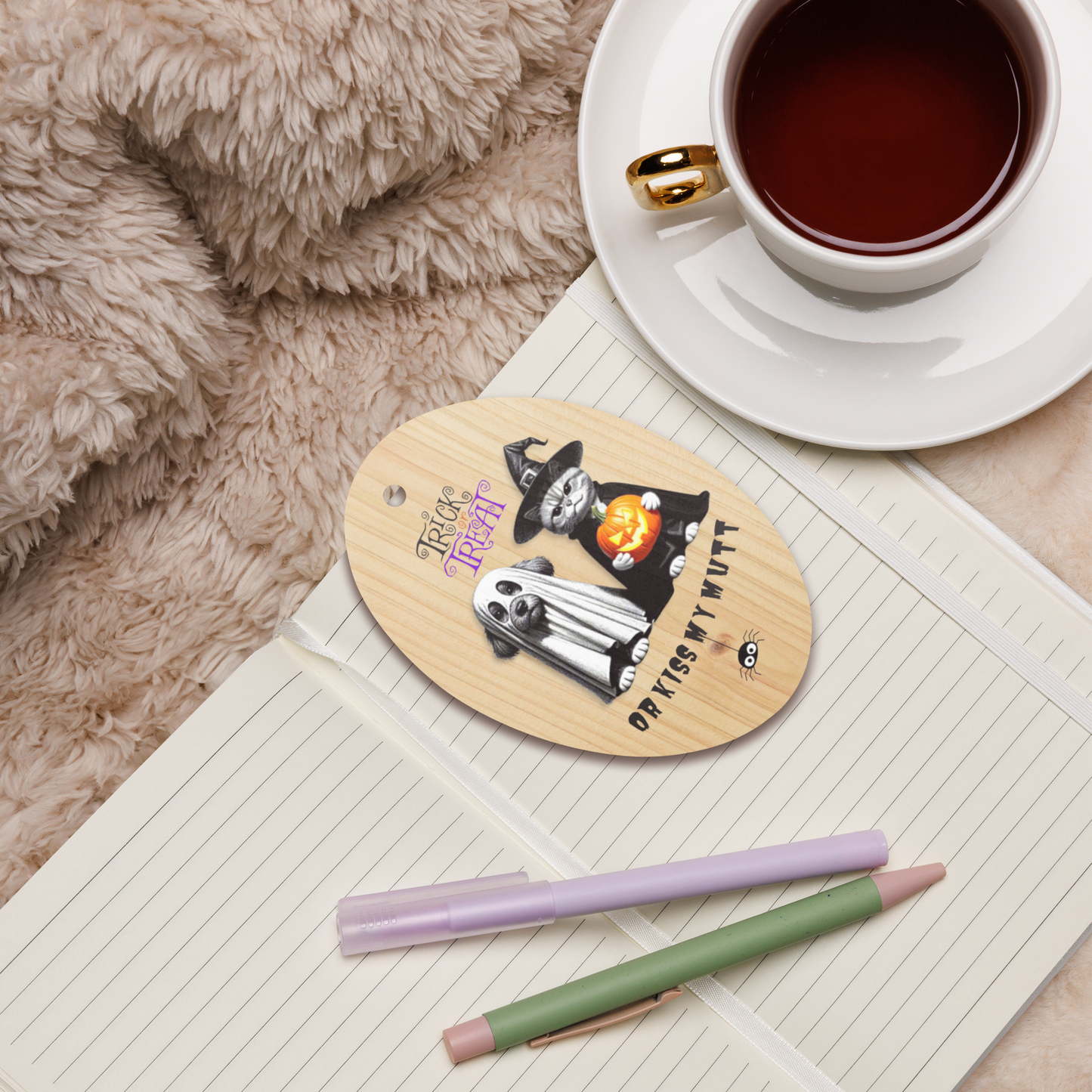 Funny Cat and Dog Ornament with Magnet - Sarcastic Halloween Gift for Pet Parents