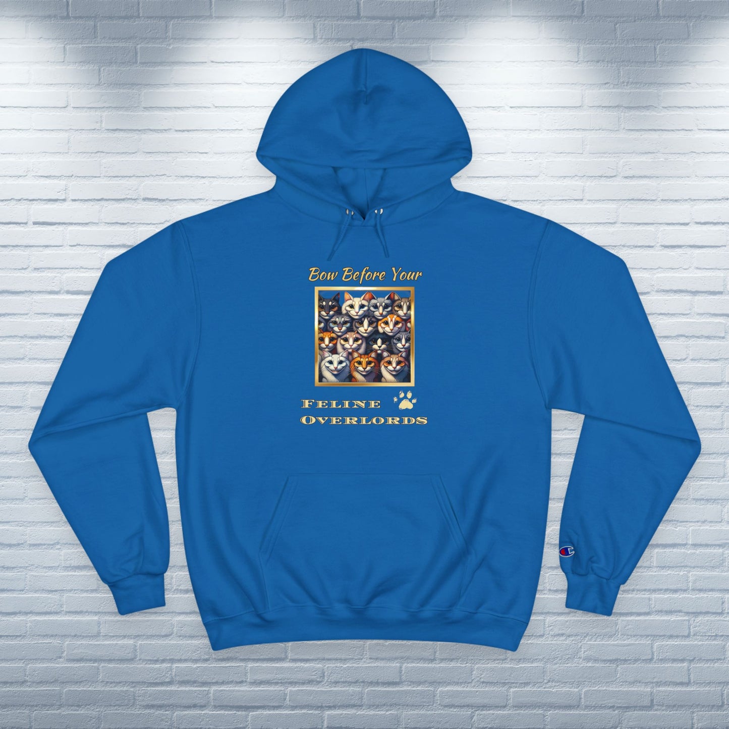 Champion Hoodie Rescue Cat Lover Feline Catful Gift Quirky Pet Apparel Funny Unique Retro Style Cat Pride Fashion Cat Mom Dad Unisex Unique