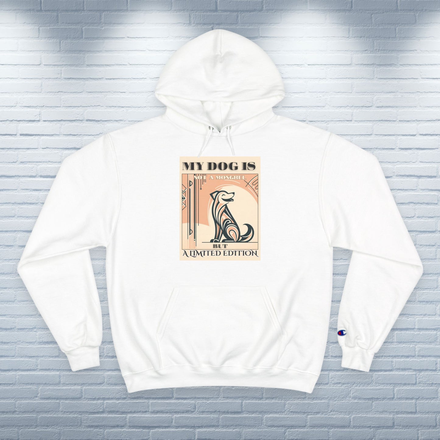 Dog Lover's Casual Champion Hoodie - Unisex Fashion Limited Edition Mongrel, Champion Hoodie, Mixed Breed Apparel, Rescue Dog Hoodie, Dogful Hoodie