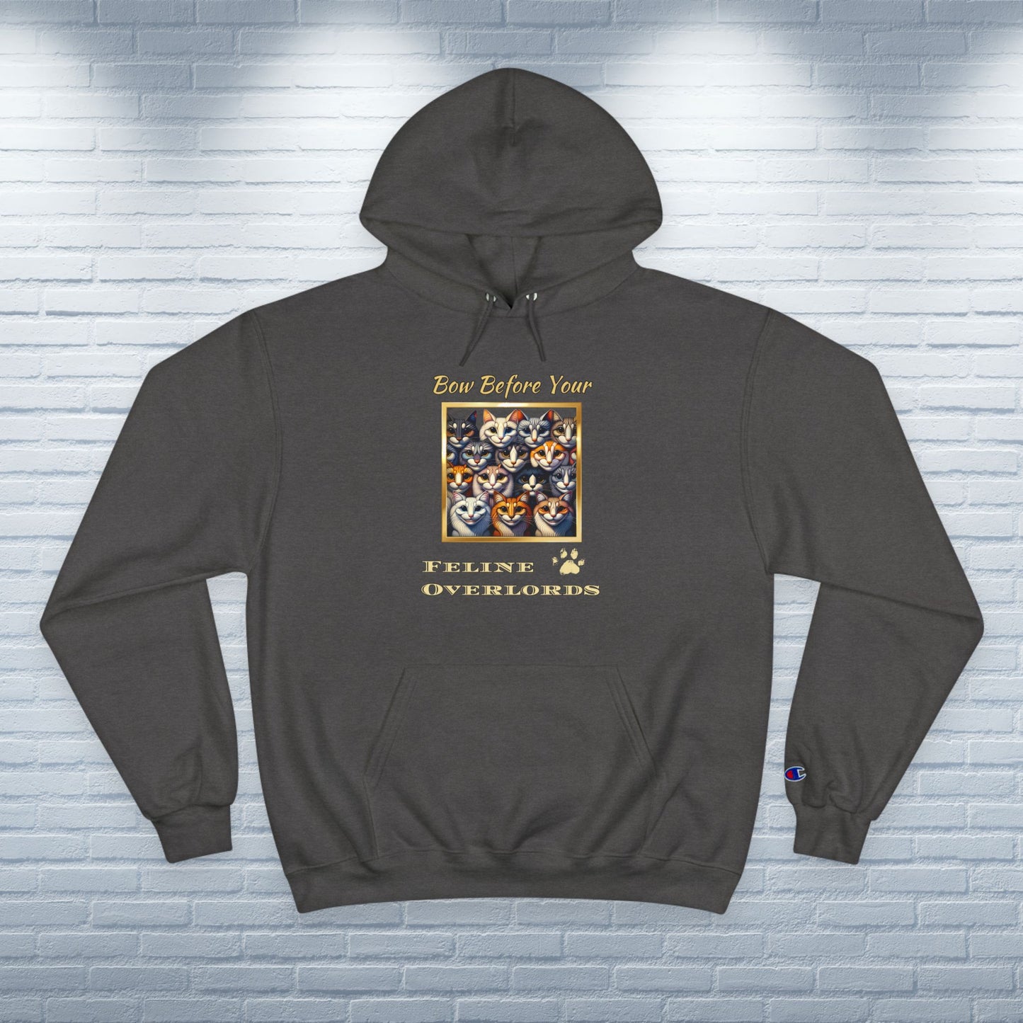 Champion Hoodie Rescue Cat Lover Feline Catful Gift Quirky Pet Apparel Funny Unique Retro Style Cat Pride Fashion Cat Mom Dad Unisex Unique
