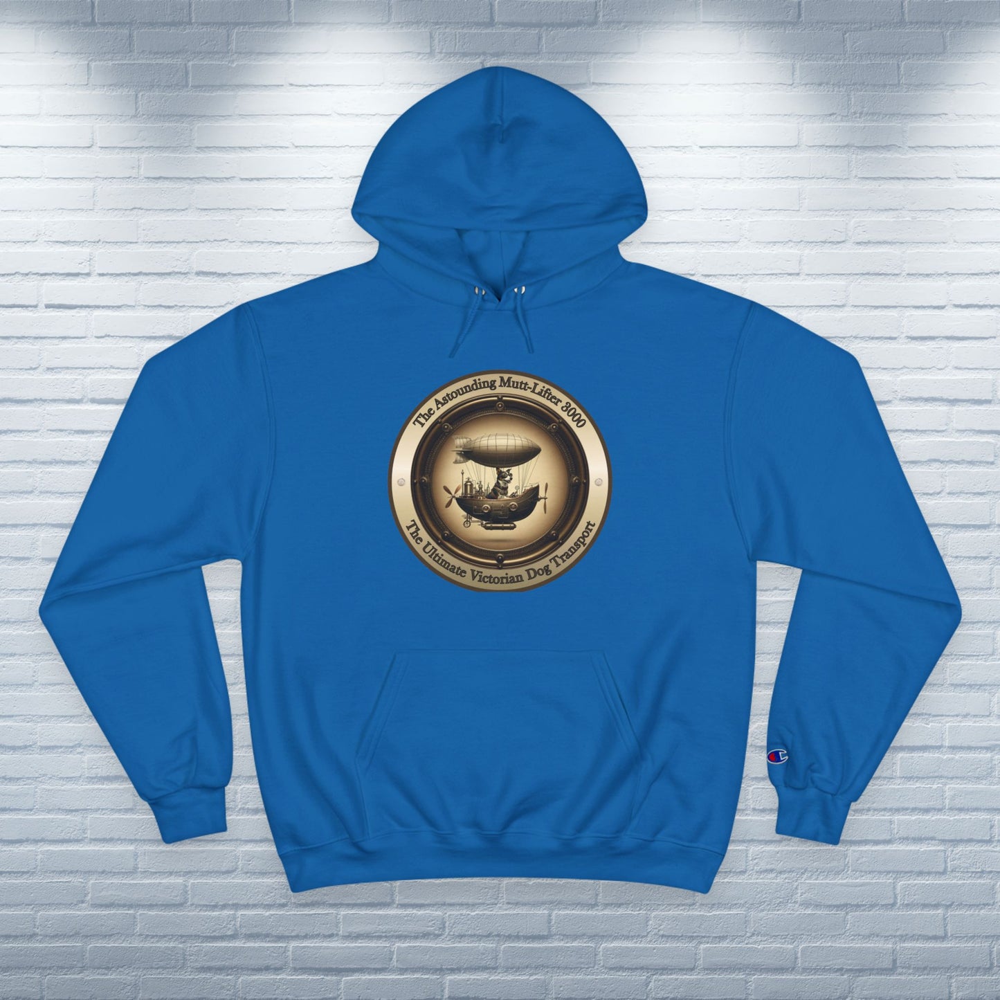 Champion Hoodie Mixed Breed Rescue Dog Mongrel Dogful Steampunk Victorian Gift Mutt Pride Unique Art Pet Lover Warm Apparel Dog Mom Dad