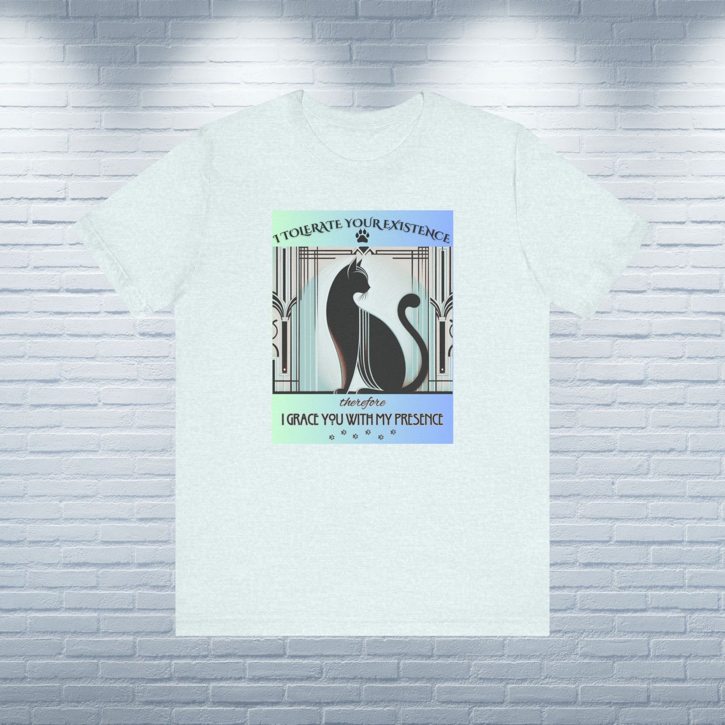 T-Shirt Funny Art Deco Shirt Sarcastic Gift Unisex Fit Unique Cat Whimsical Feline Catful Kitty Humor Retro Apparel Rescue Cat Parent US
