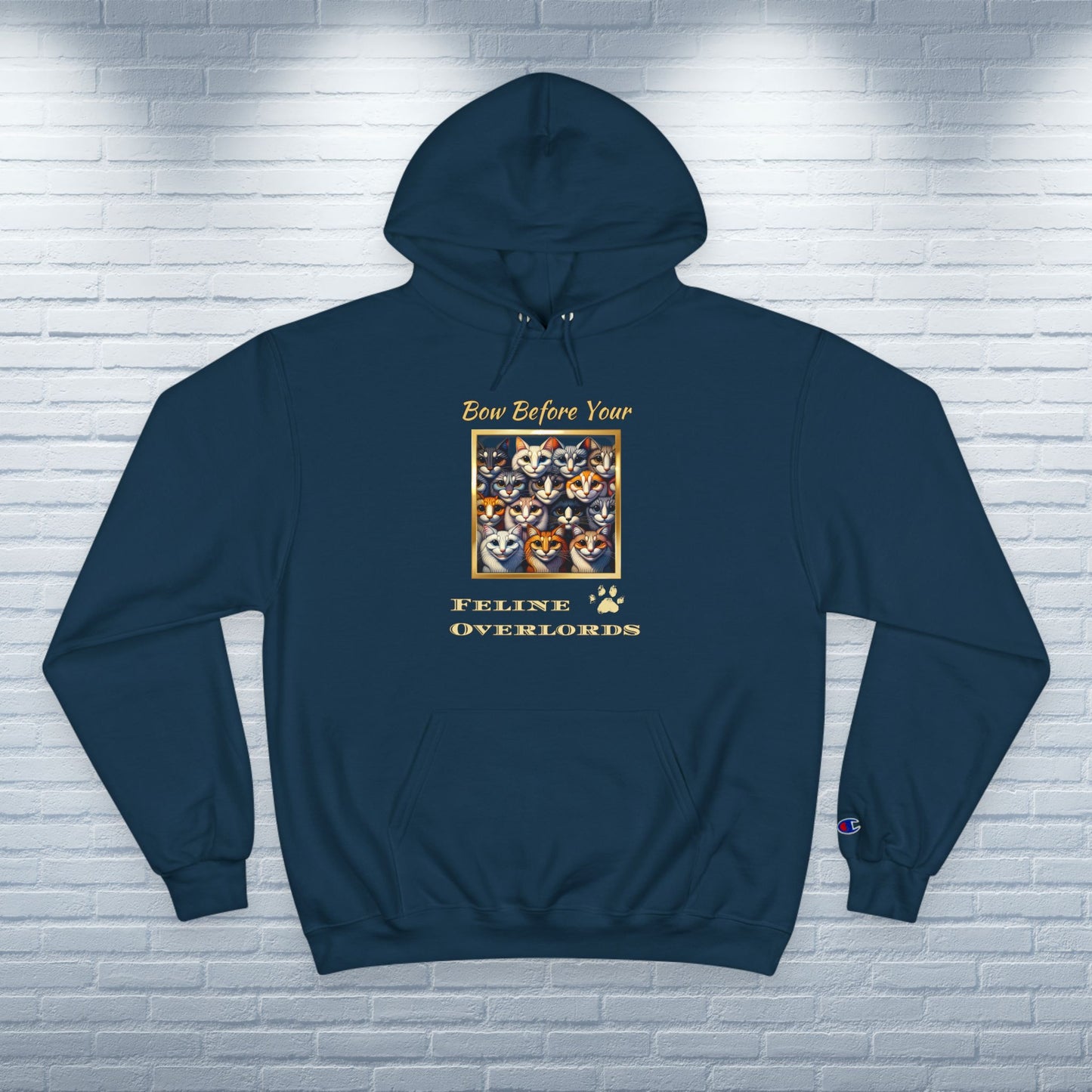 Champion Hoodie Rescue Cat Lover Feline Catful Gift Quirky Pet Apparel Funny Unique Retro Style Cat Pride Fashion Cat Mom Dad Unisex Unique
