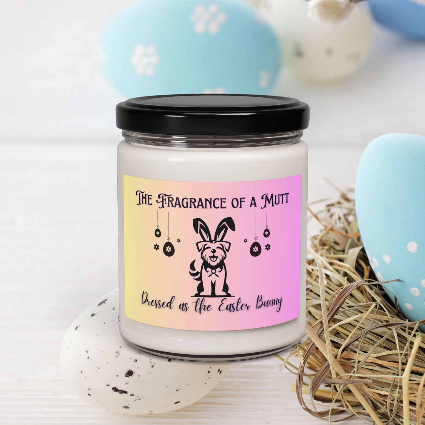Art Deco Scented Soy Candle - The Fragrance of a Mutt Dressed as the Easter Bunny