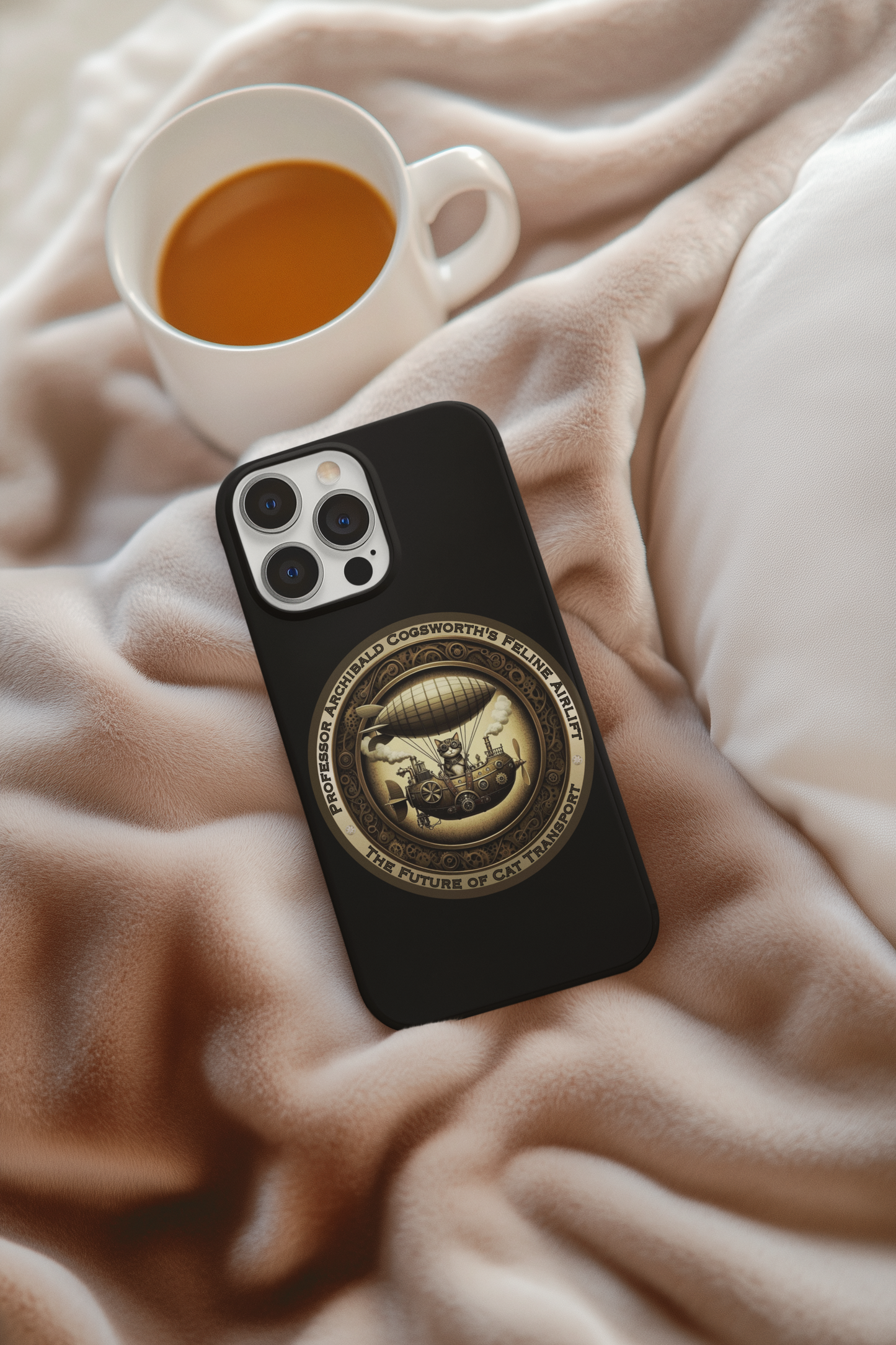 The Astounding Mutt-Lifter 3000 – Steampunk Dog Phone Case