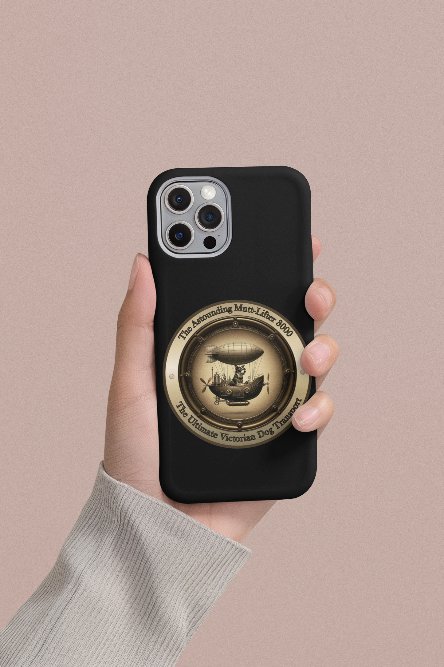 The Astounding Mutt-Lifter 3000 – Steampunk Dog Phone Case