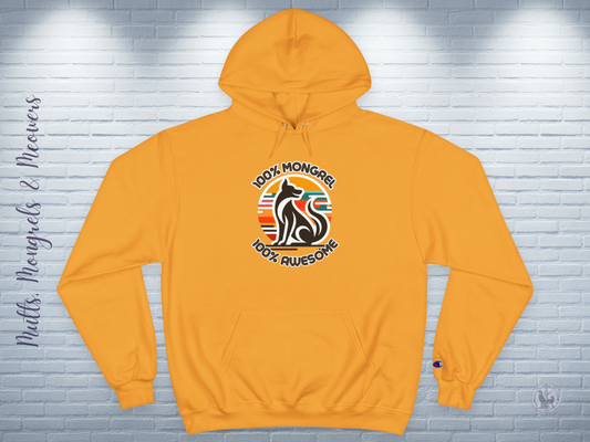 Champion Hoodie Mixed Breed Rescue Dog Mongrel Dogful Gift Pet Apparel Unique Retro Style Pride Fashion Unisex Dog Mom Dad Adventure Wear