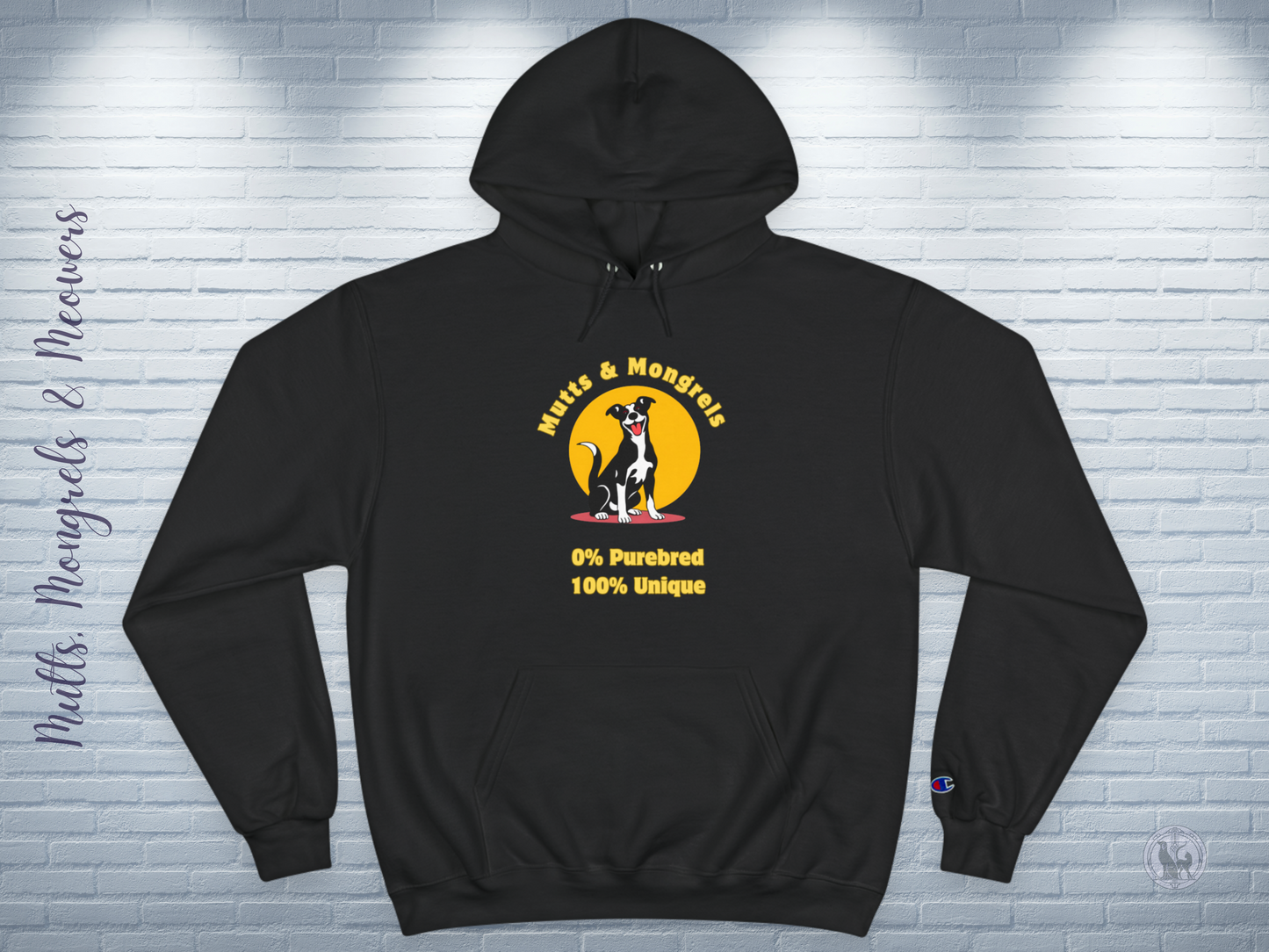 Champion Hoodie Mixed Breed Rescue Dog Mongrel Dogful Mutt Gift Pet Apparel Unique Retro Style Pride Fashion Hoodie Dog Mom Dad Unisex Wear
