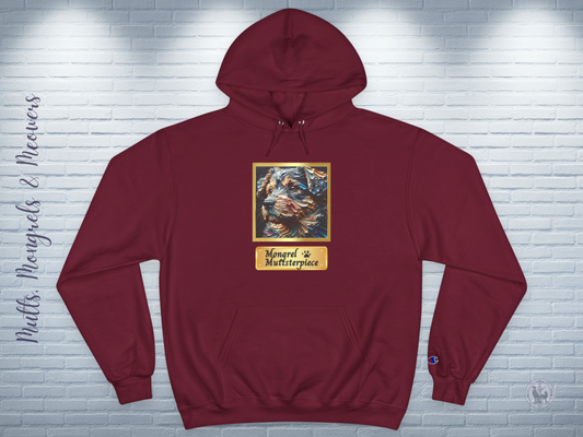 Champion Hoodie Mixed Breed Rescue Dog Mongrel Dogful Gift Pet Apparel Funny Unique Retro Style Pride Fashion Dog Mom Dad Unisex Unique