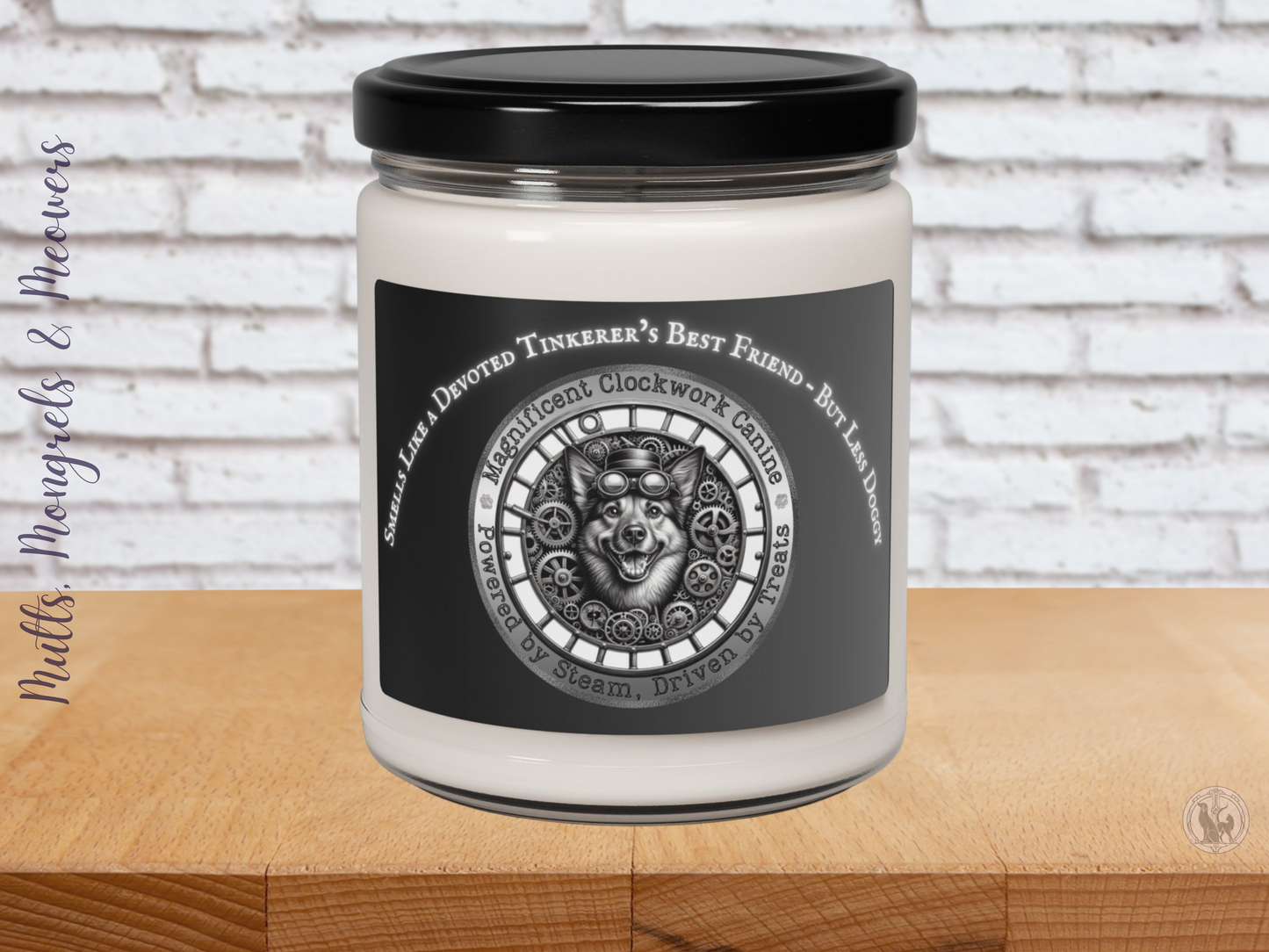 Candle Funny Steampunk Mixed Breed Dog Gift Scented Soy Candle Rescue Mutt Dogful Best Friend Victorian Canine Home Decor for Dog Parents
