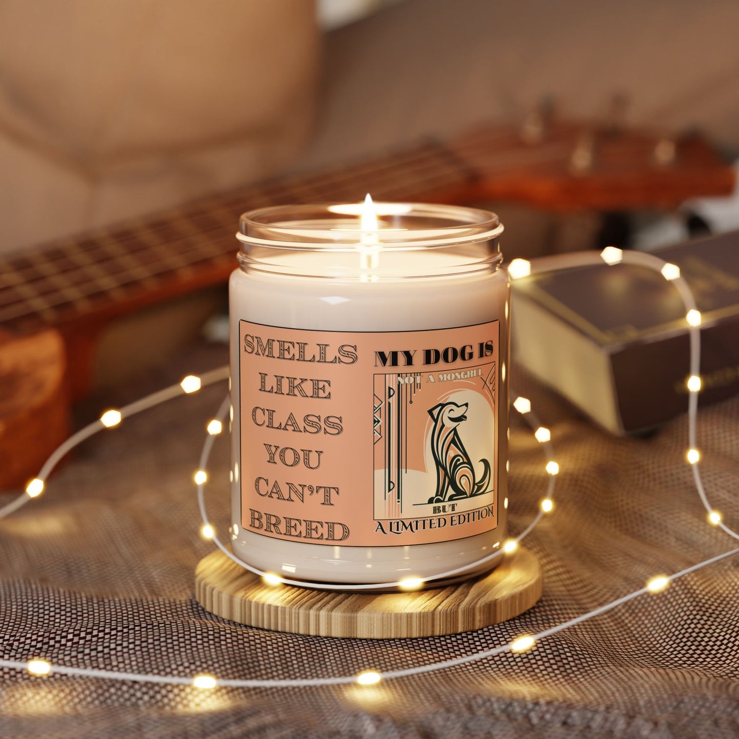 Candle Mixed Breed Dog Scented Soy Candle Funny Mutt Gift Rescue Dog Decor Dogful Art Deco Present for Dog Parents Canine Home Accessory