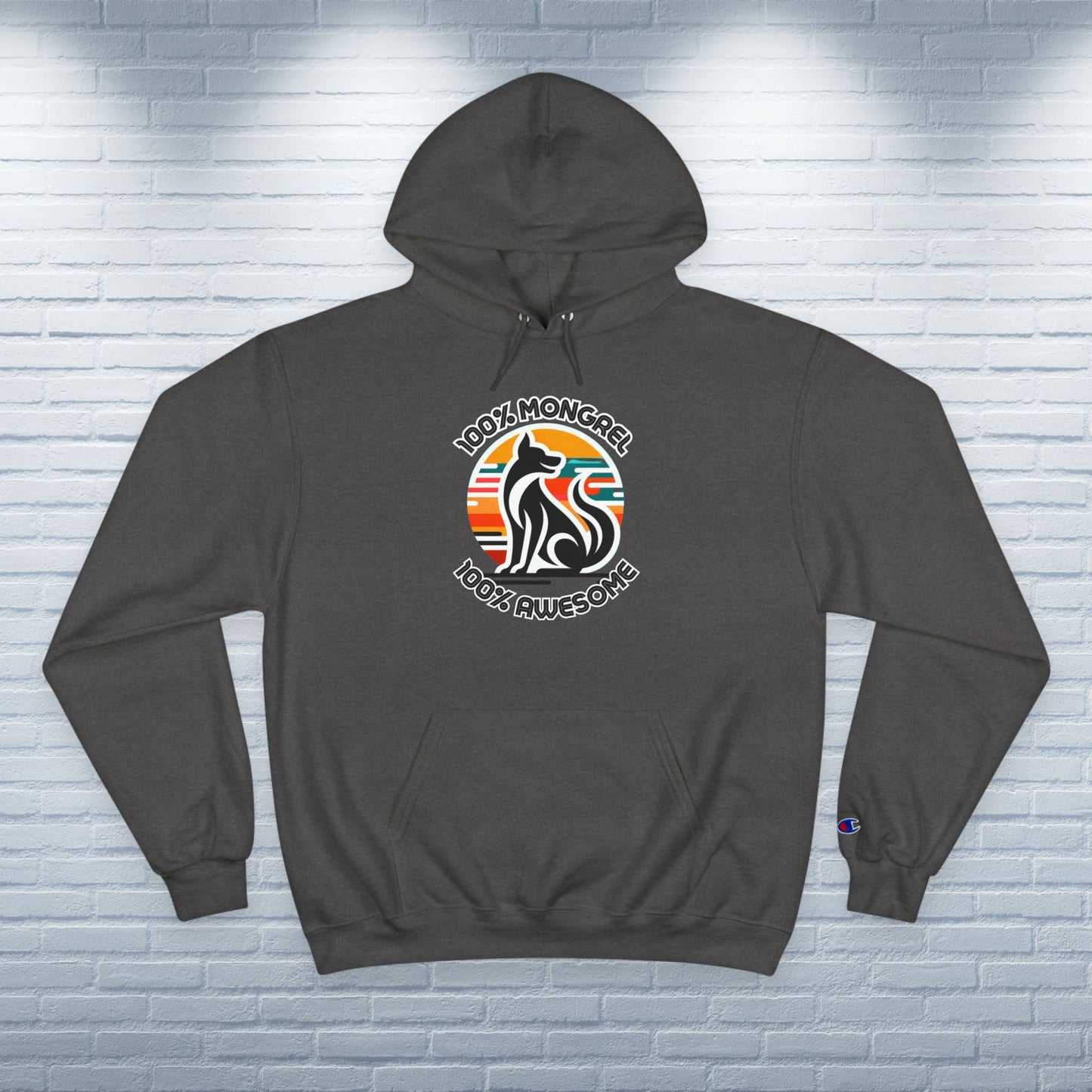 Champion Hoodie Mixed Breed Rescue Dog Mongrel Dogful Gift Pet Apparel Unique Retro Style Pride Fashion Unisex Dog Mom Dad Adventure Wear