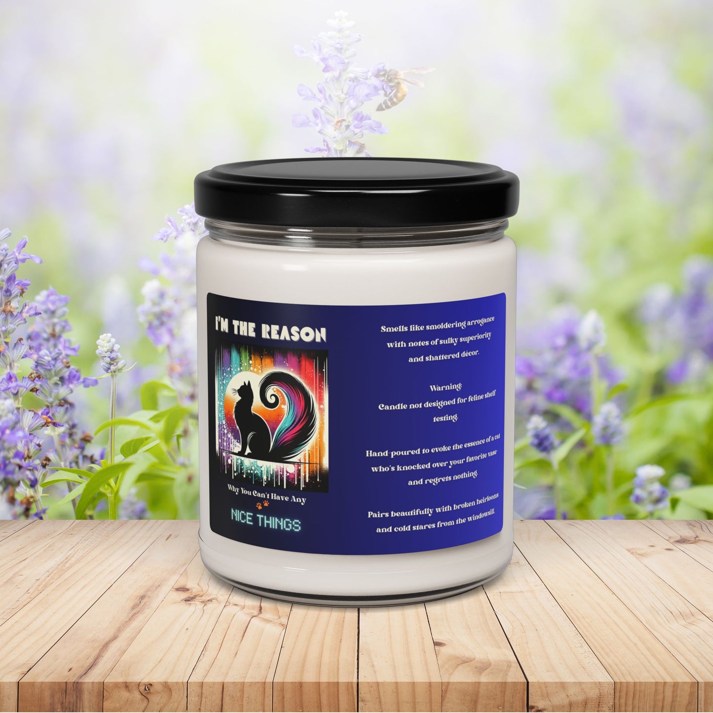Candle Funny Scented Soy Candle Cat Lover Gift for Cat Parent Relaxing Art Deco Home Decor Kitty Humor Quirky Feline Catful Pet Lover