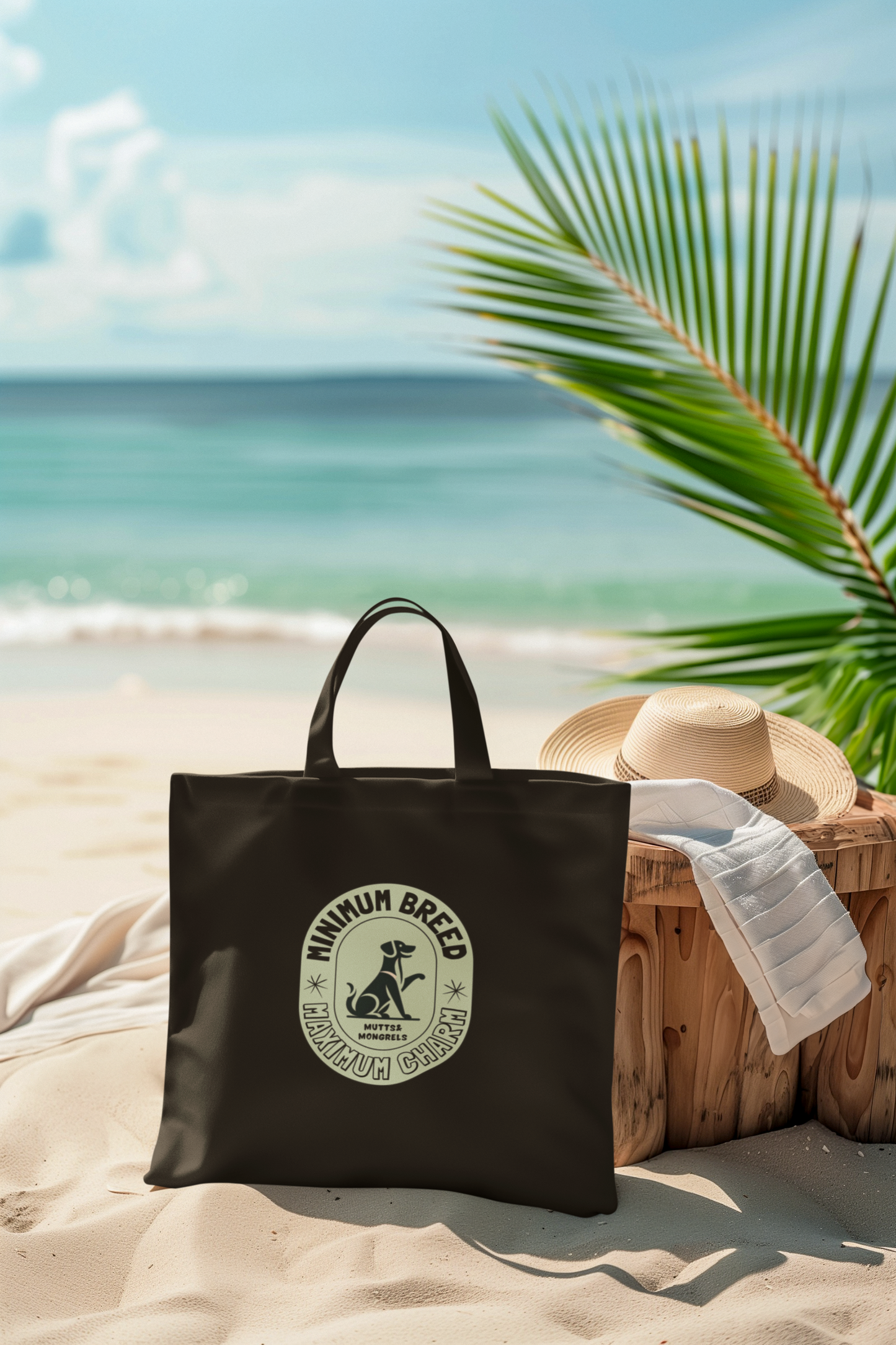 Organic Tote Bag Art Deco Mixed Breed Rescue Dog Funny Dogful Humor Mongrel Charm Cotton Tote Bag For Dog Lovers Mum Dad Bold Design Gift
