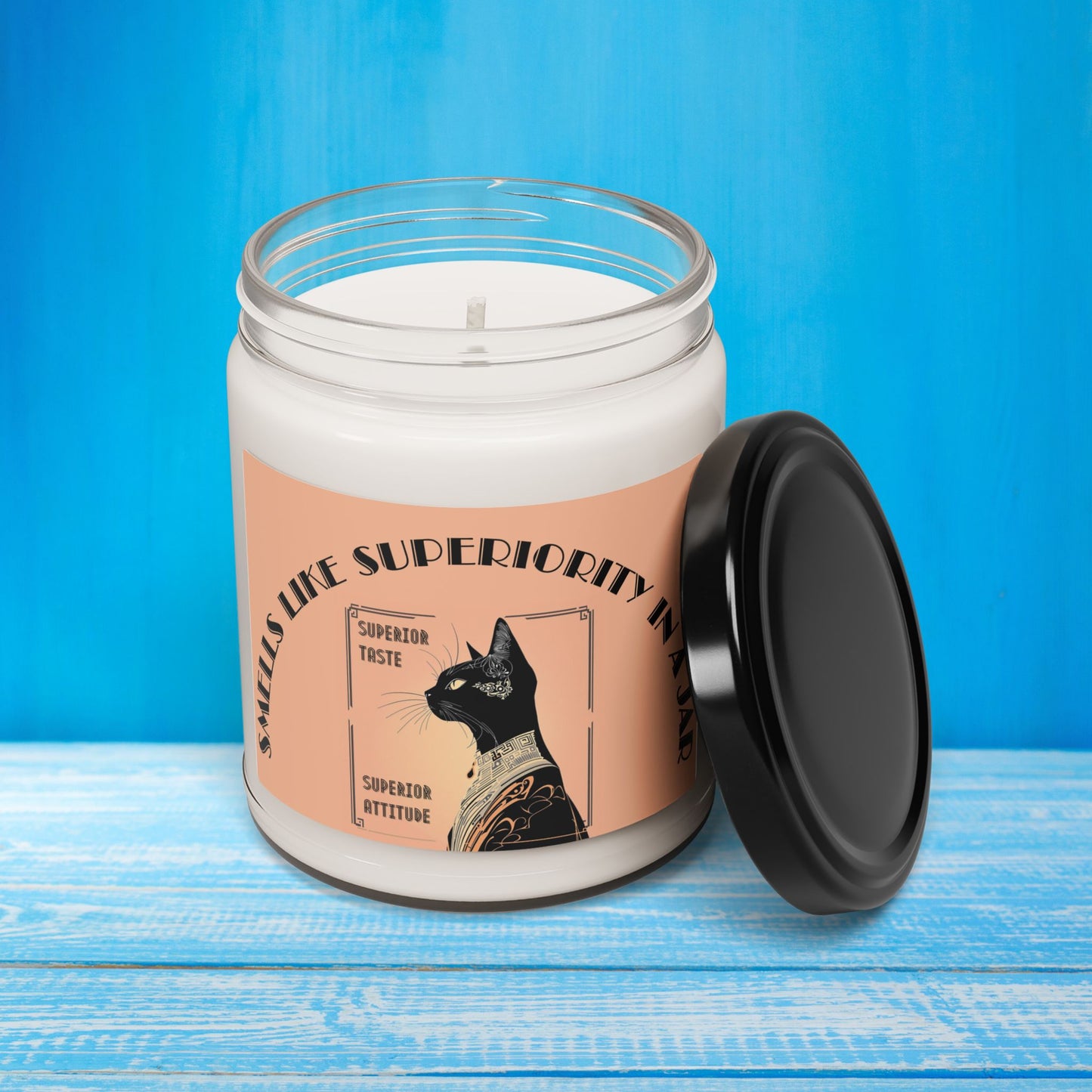 Candle Whimsical Scented Art Deco Soy Candle Cat Themed Catful Cat Lover Gift Elegant Feline Home Decor Sarcastic Style for Cat Parents