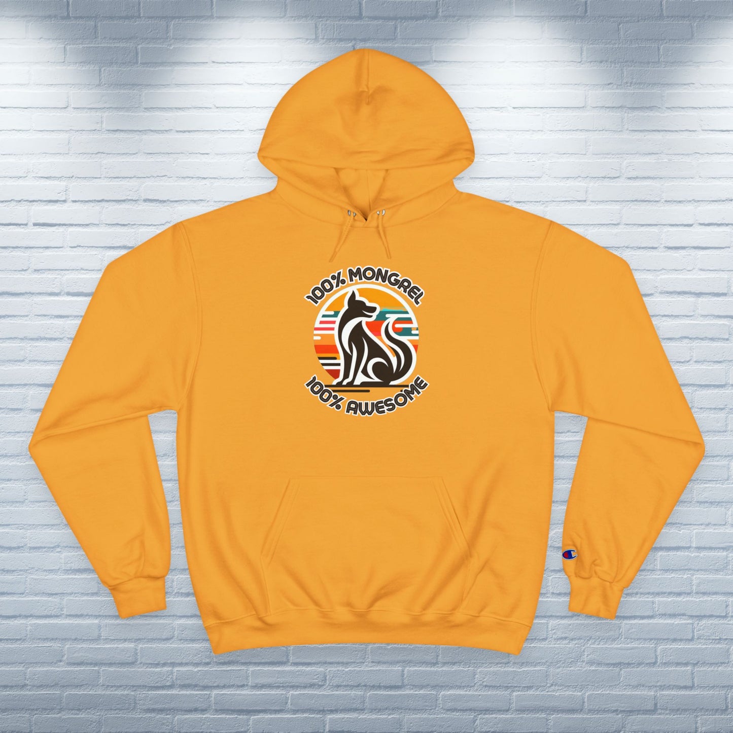 Champion Hoodie Mixed Breed Rescue Dog Mongrel Dogful Gift Pet Apparel Unique Retro Style Pride Fashion Unisex Dog Mom Dad Adventure Wear