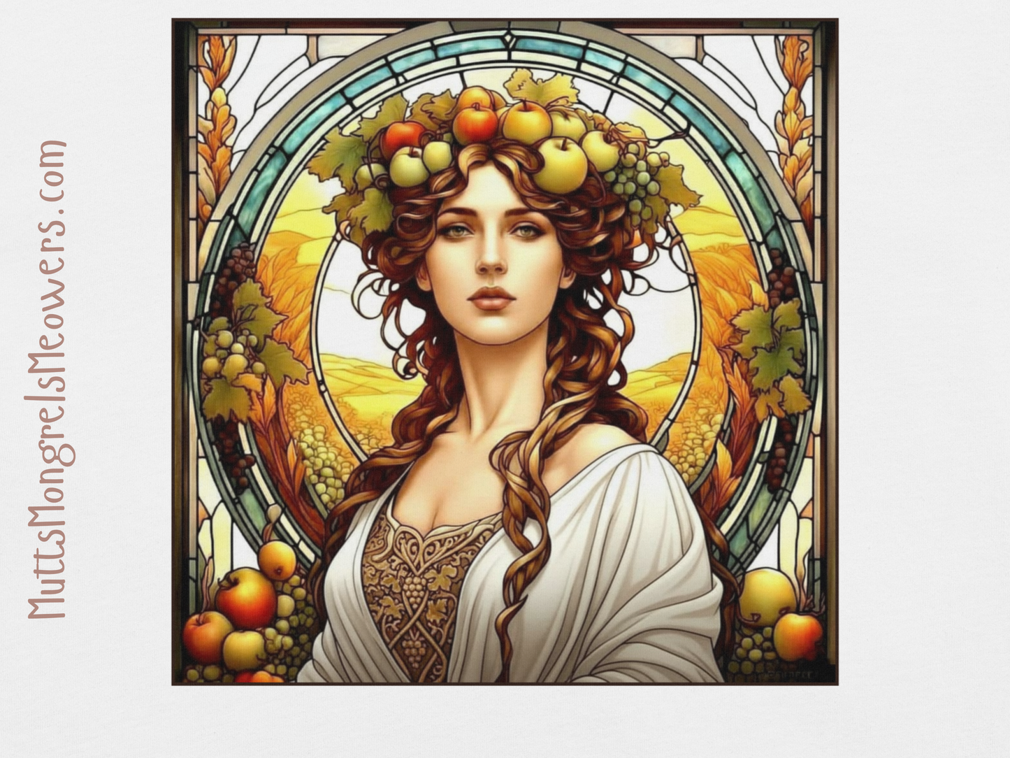 Art Nouveau Fall T-Shirt: Autum Harvest Tee