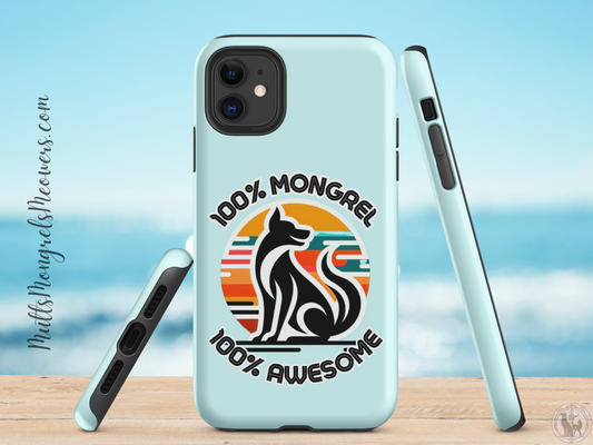 Phone Case iPhone Tough Case Design Dog Lovers Awesome Mixed Breed Dogful Dog Pride Spirit Retro Buzz Cool Paws Joy