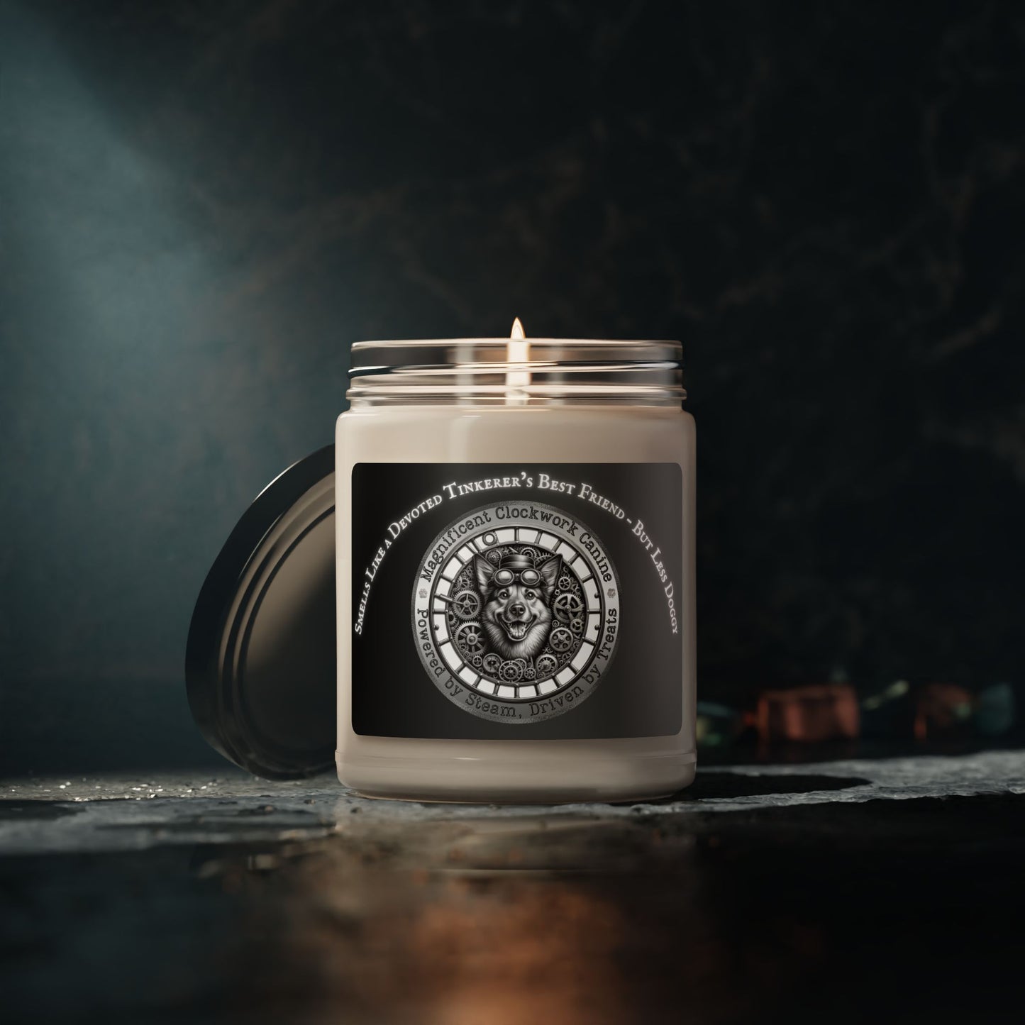 Candle Funny Steampunk Mixed Breed Dog Gift Scented Soy Candle Rescue Mutt Dogful Best Friend Victorian Canine Home Decor for Dog Parents