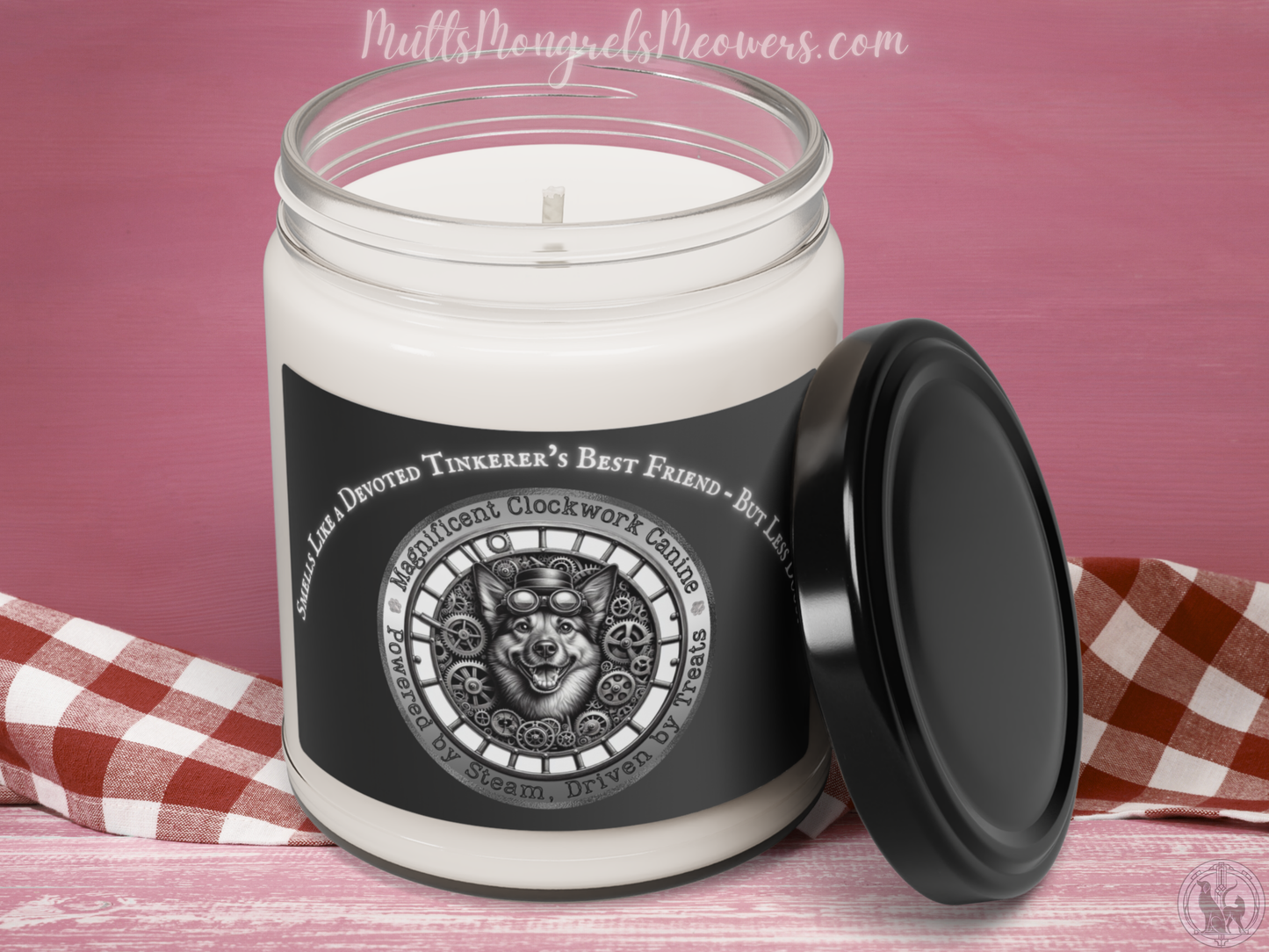 Candle Funny Steampunk Mixed Breed Dog Gift Scented Soy Candle Rescue Mutt Dogful Best Friend Victorian Canine Home Decor for Dog Parents
