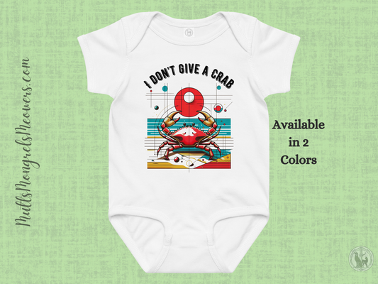 Baby Bodysuit Crab Crabby Cancer Zodiac Cute Astrology Crustacean Star Sign Babywear Retro Infant Baby Shower Gift Unique Outfit Summer