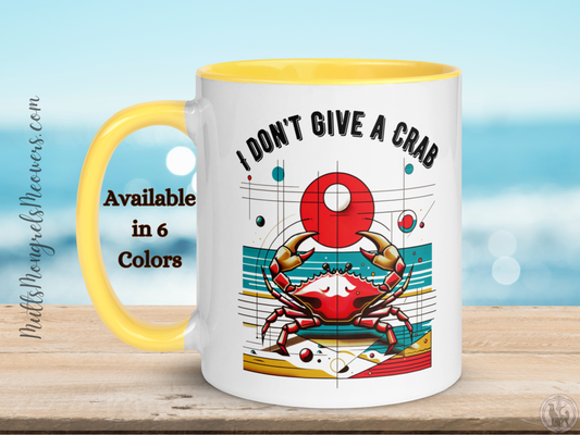 Mug Crabby Cancer Zodiac Pop Art Style Crustacean Astrology Gift Color Inside Cup Horoscope Lover Kitchenware Unique Star Sign Summer Fun