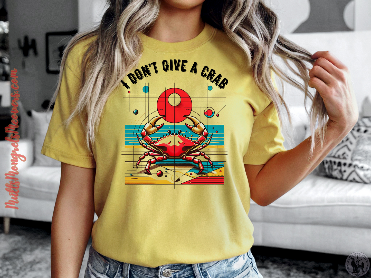 T-shirt Unisex Fit Funny Sarcastic Unique Crabby Pop Art Crab Shirt Quirky Crustacean Gift Retro Astrology Cancer Star Sign Zodiac Lovers