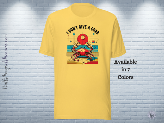 T-shirt Unisex Fit Funny Sarcastic Unique Crabby Pop Art Crab Shirt Quirky Crustacean Gift Retro Astrology Cancer Star Sign Zodiac Lovers